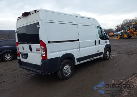 2019 Ram Promaster 1500 High Roof 136 Wb из США, поврежденный, VIN 3C6TRVBG6KE526256